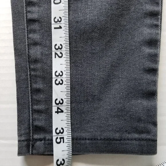 J Jill Womens Denim 5 Pocket Leggings Jeggings Vintage Black Wash Grunge Moto 10 - Picture 11 of 12